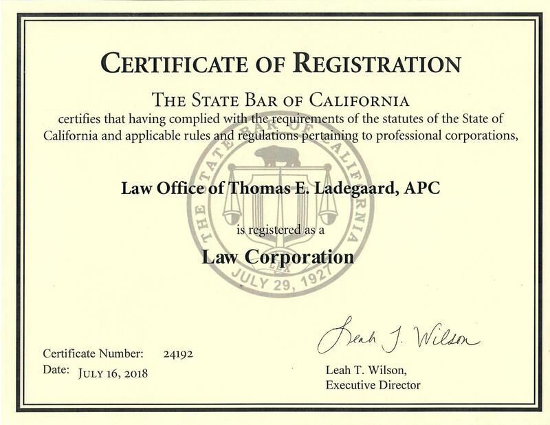 law office of thomas ladegaard apc